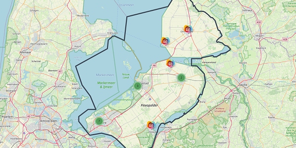 Kaart van Flevoland